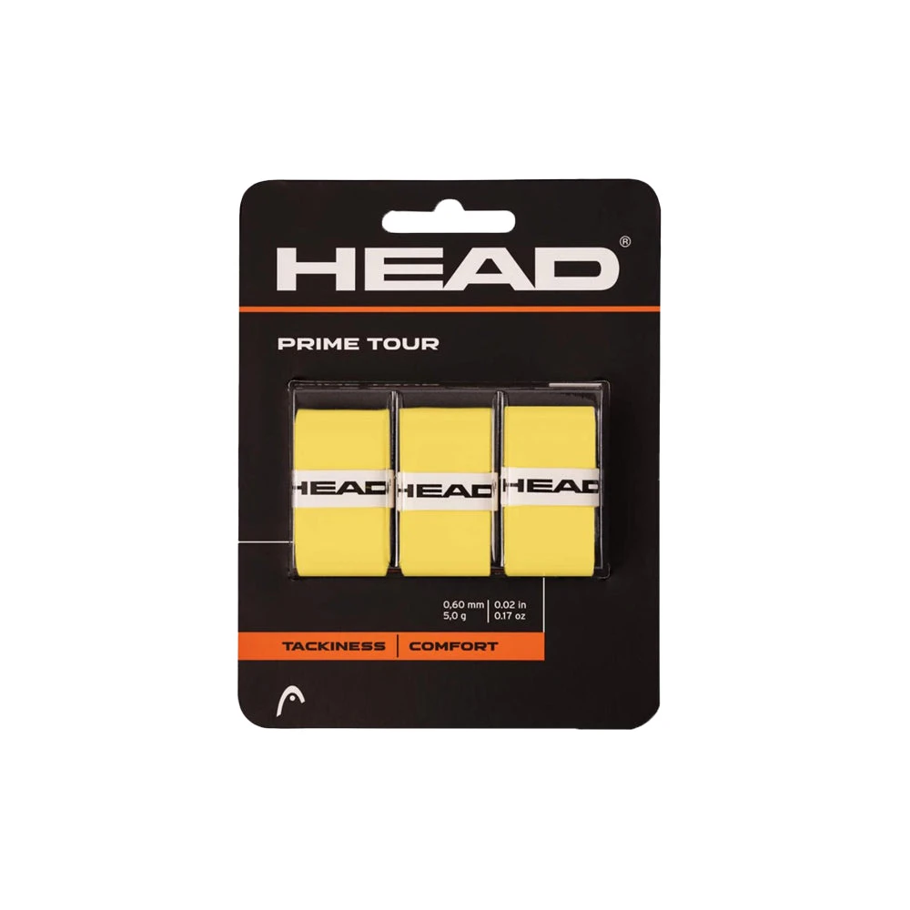 Head Prime Tour Overgrip (3 Pack) - Yellow 1 Head Prime Tour Overgrip (3 Pack) - Yellow